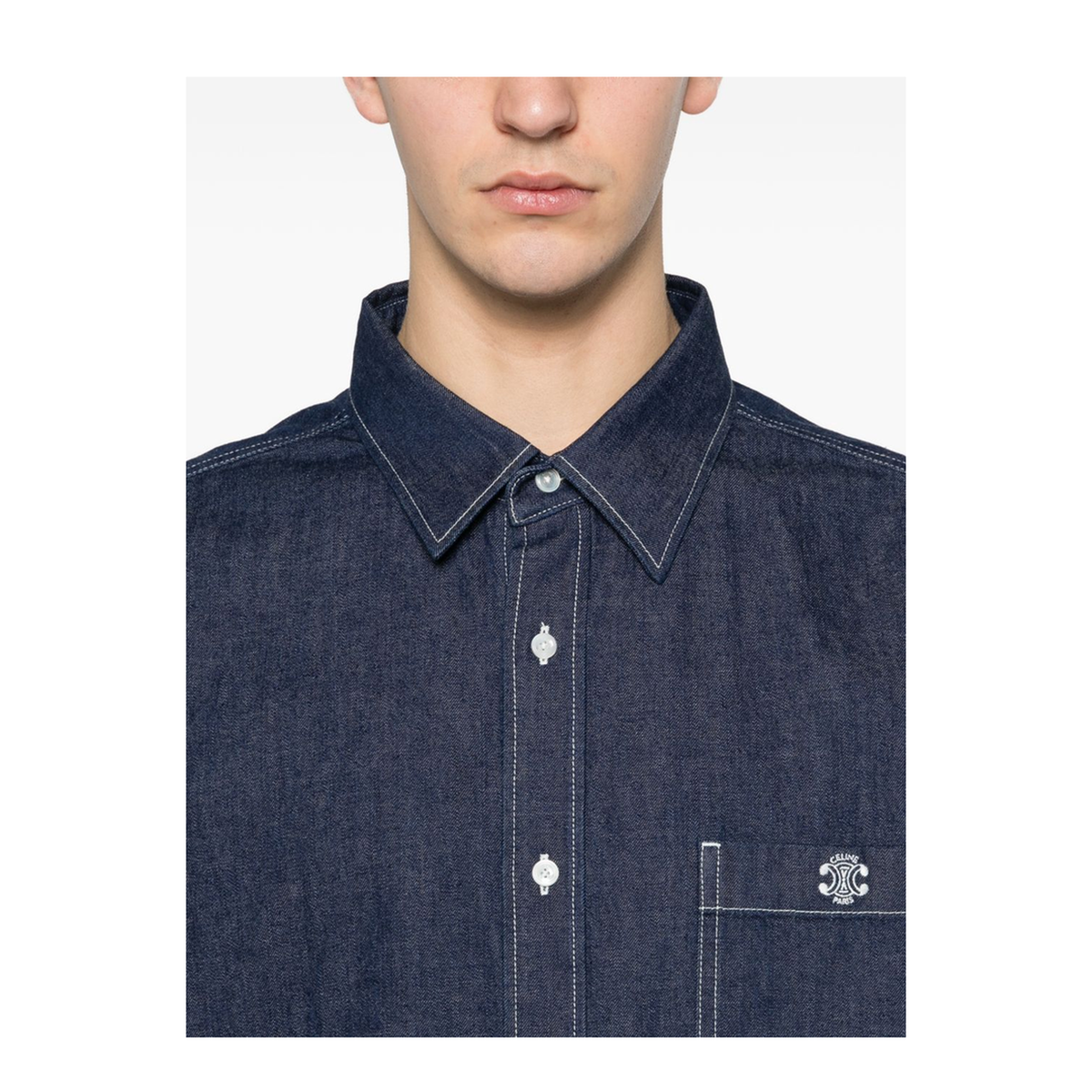 MAYFEYR - Celine - Denim Shirt With Embroidery - RC0BE3241GGG3