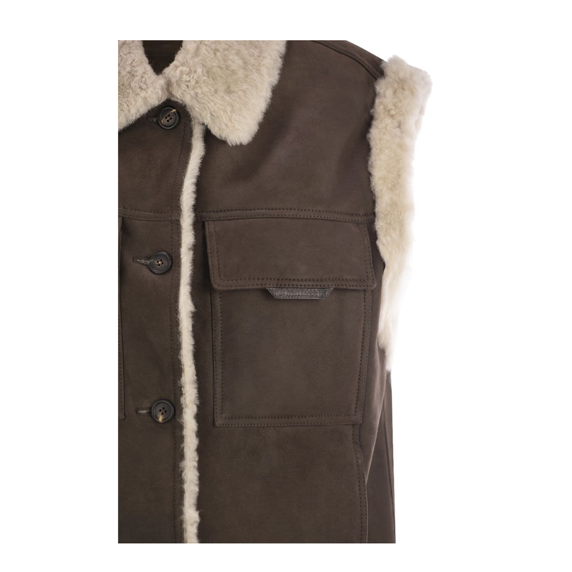 Sleeveless Shearling Outerwear