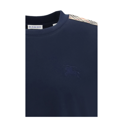 MAYFEYR - Burberry - Short-Sleeved T-Shirt With A Single Check Stripe On Both Shoulders - 8123257