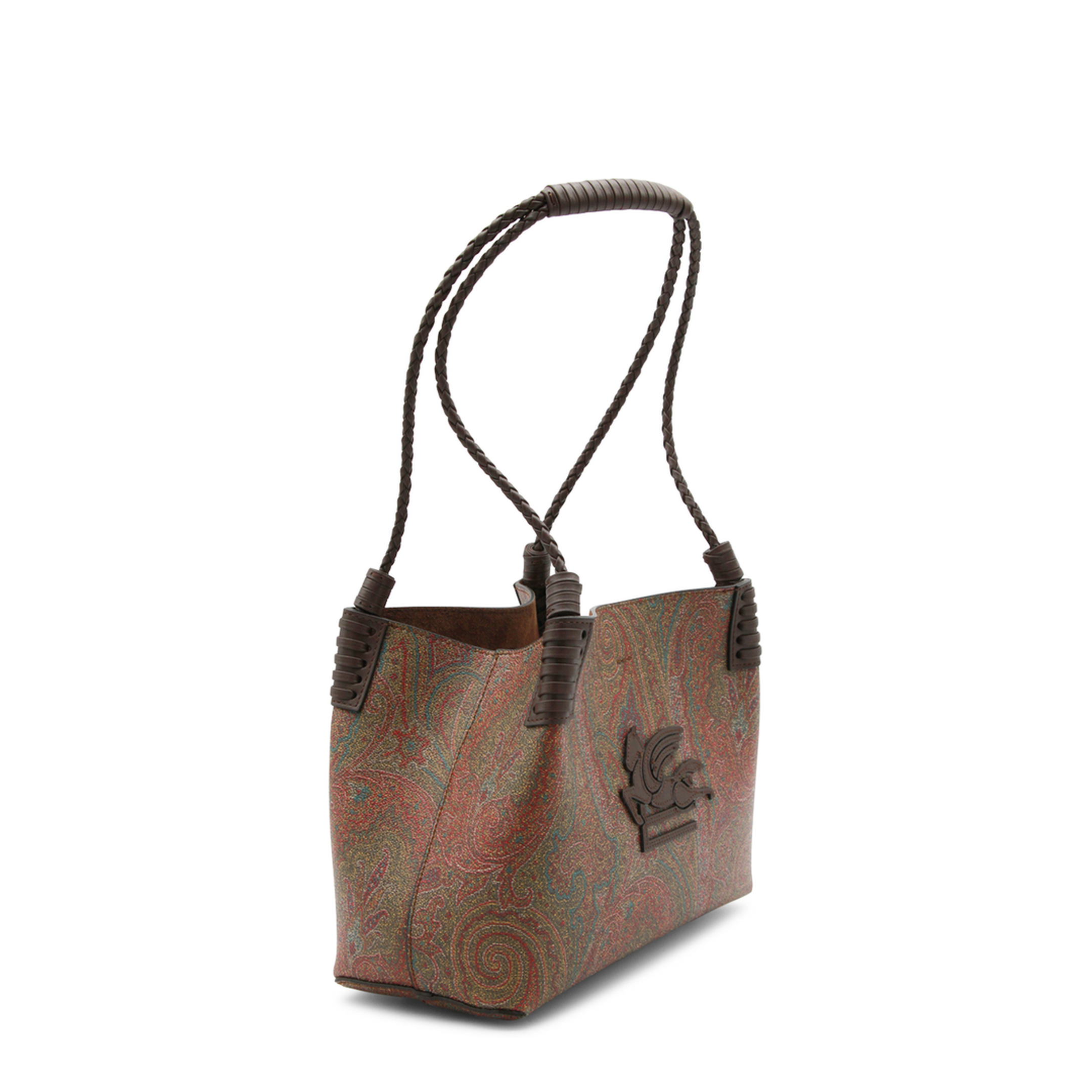 Libra Small Coated Paisley Tote Bag - Brown