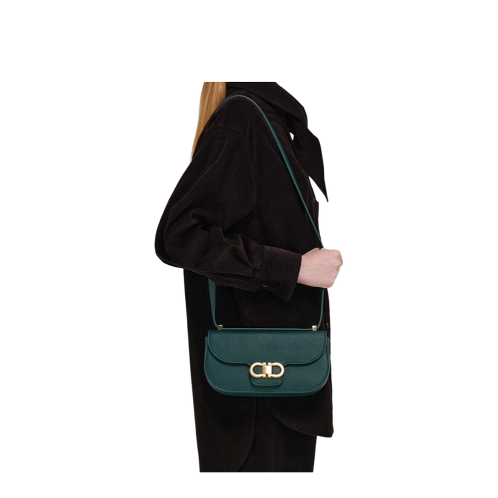 Double Gancini Mini Crossbody Bag