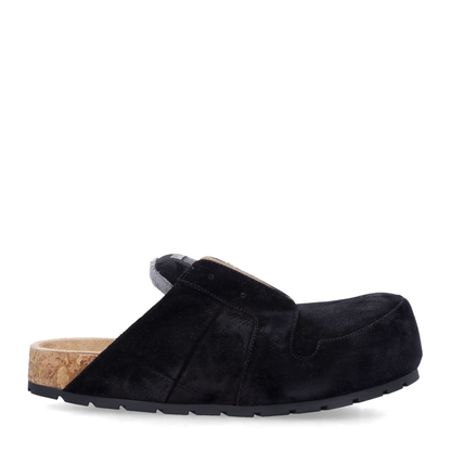 Dumbo Sabot in Distressed Suede Calfskin