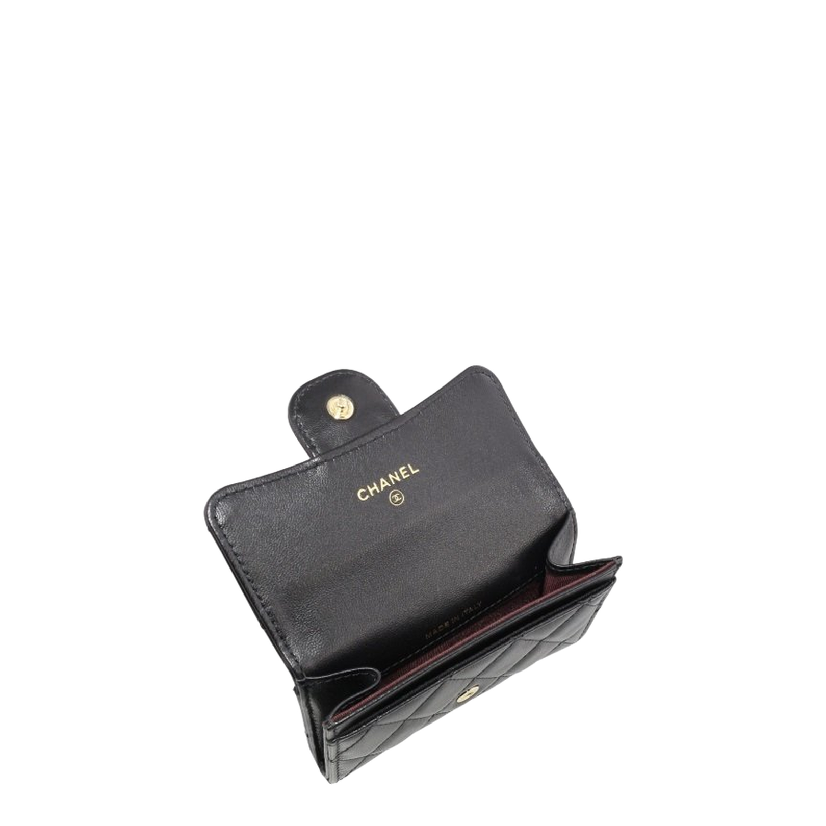 Classic Card Holder - Lambskin & Gold-Tone Metal, Black