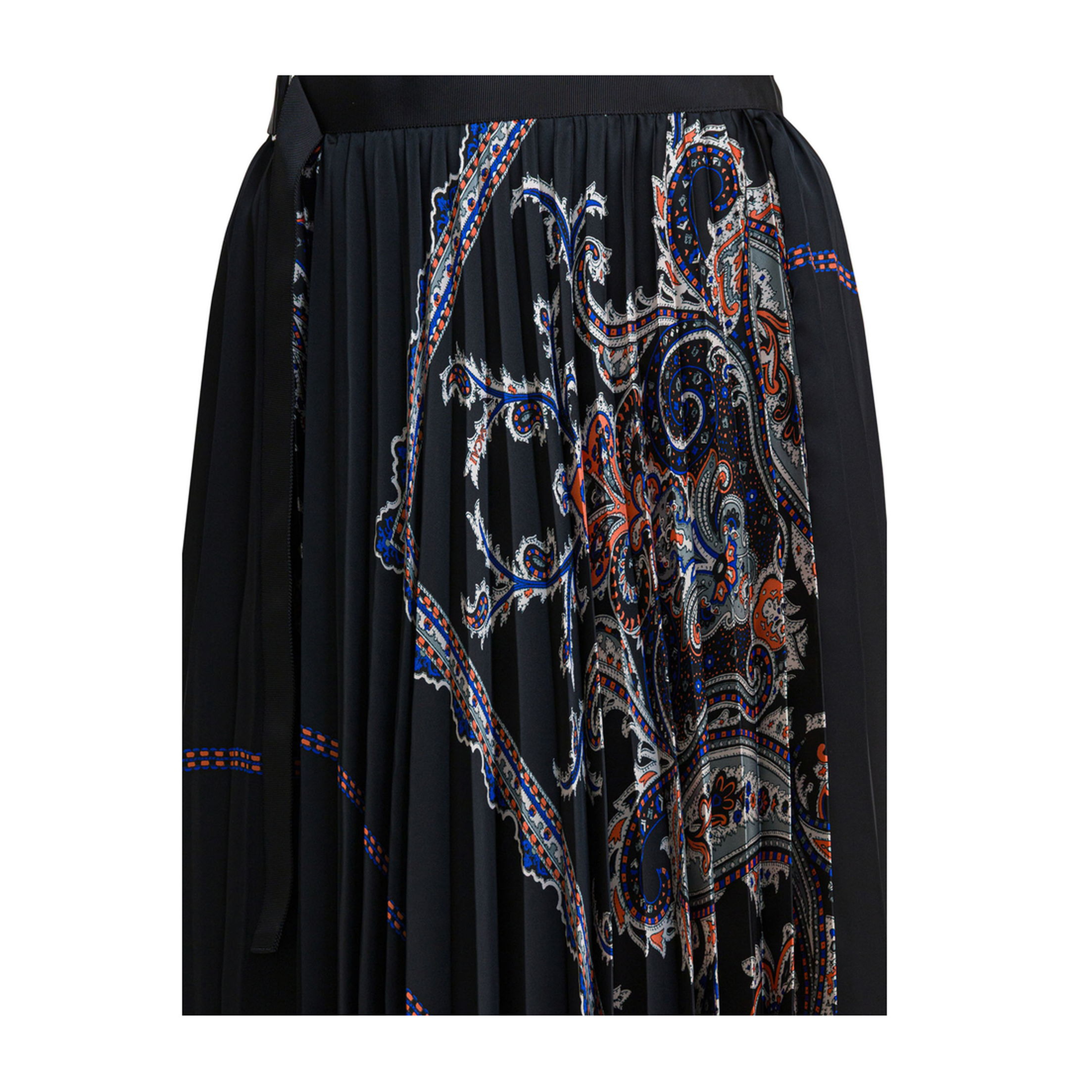 MAYFEYR - Sacai - Pleated Skirt With Paisley Print - 25-08139001