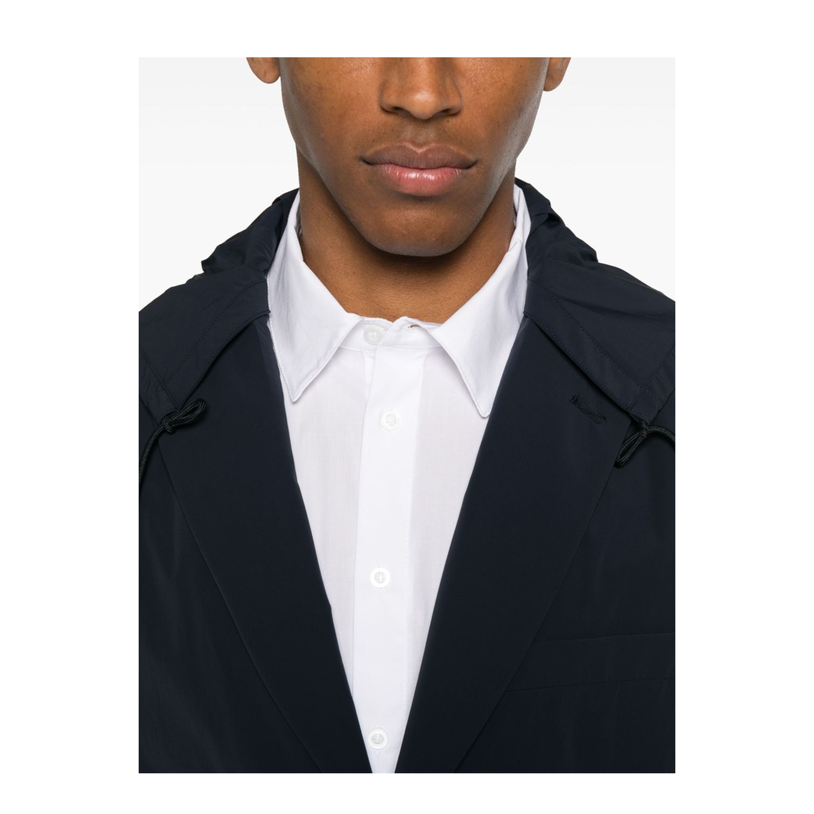 Nylon Hooded Blazer Jacket