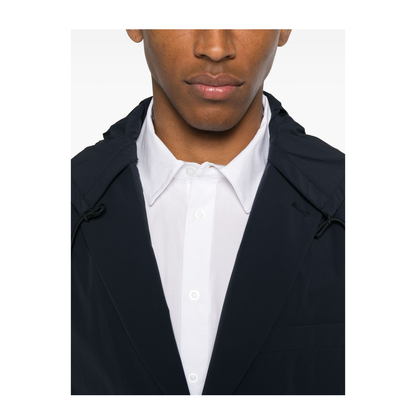 Nylon Hooded Blazer Jacket