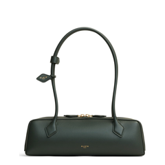 Le Teckel Medium Calfskin Shoulder Bag - Lichen