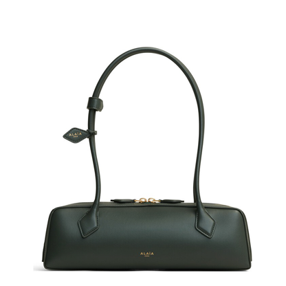 Le Teckel Medium Calfskin Shoulder Bag - Lichen