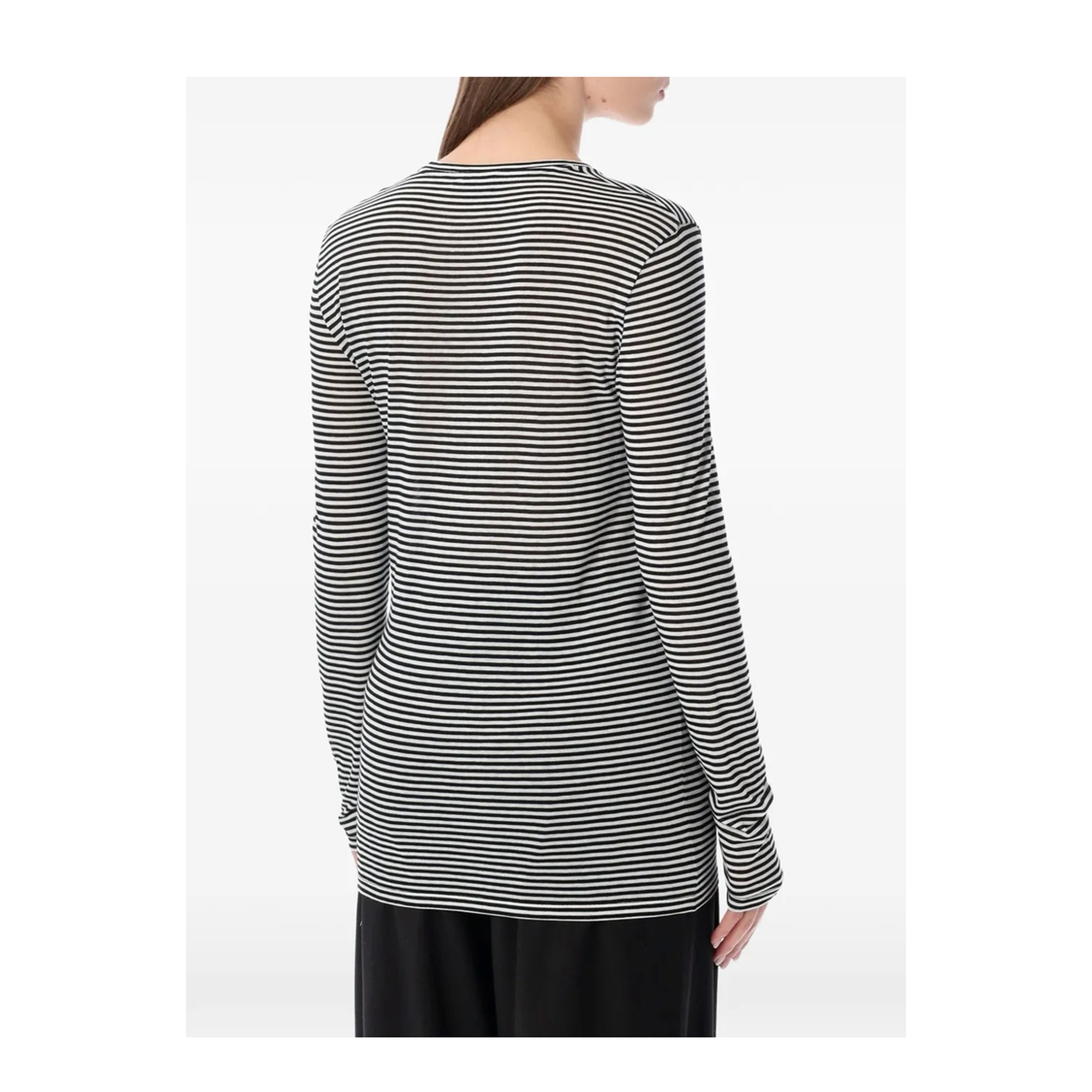 MAYFEYR - Tom Ford - Long-Sleeved Striped T-Shirt With Tonal Embroidered Logo - TSJ632JEX187
