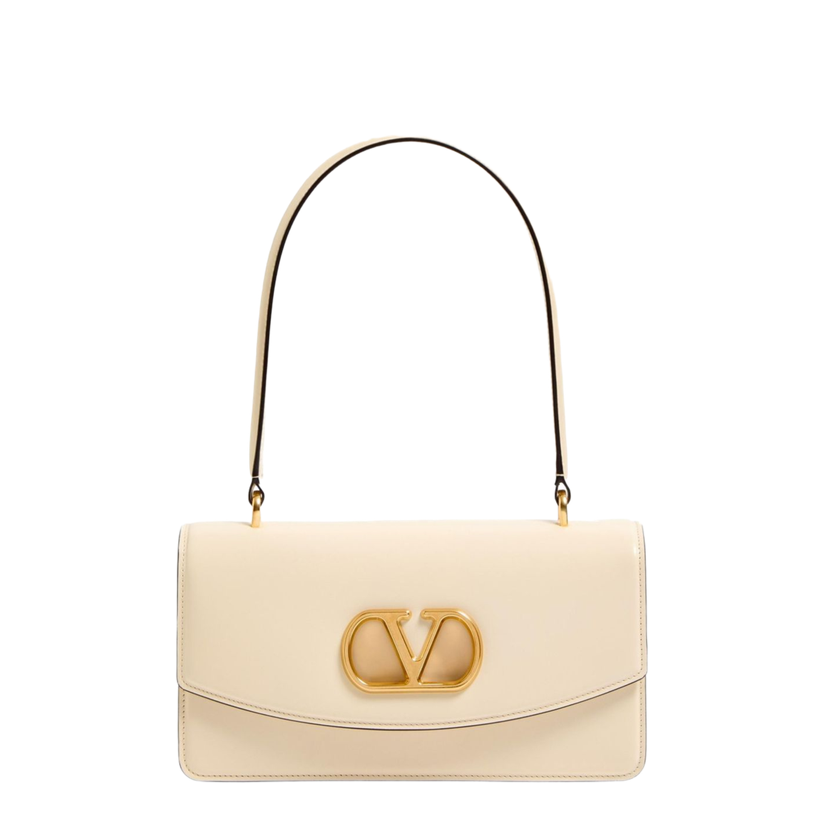 Light Beige Foldover Top Bag