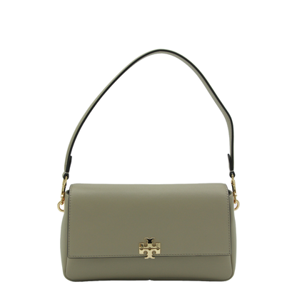 Charlie Small Leather Shoulder Bag - Soft Cement