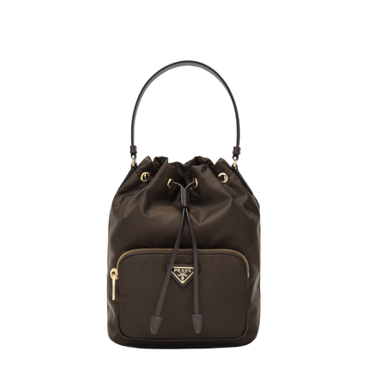 MAYFEYR - Prada - Duet Bucket Bag In Burnt Brown Re-Nylon - 1BH038UOPRV44F0038