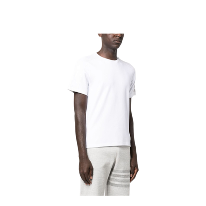 MAYFEYR - Thom Browne - Short Sleeve Tee With 4 Bar Stripe In Milano Cotton - MJS246A07323100