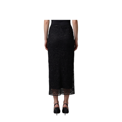 MAYFEYR - Dolce & Gabbana - Black Lace Midi Skirt - F4CRATFLRFEN0000