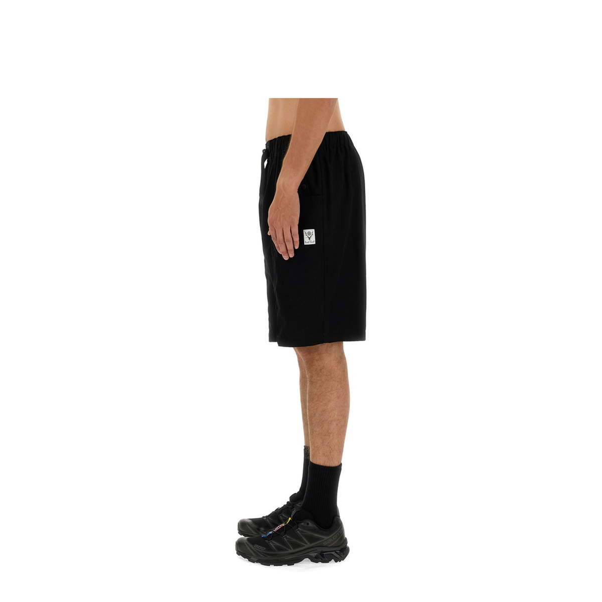 MAYFEYR - SOUTH2 WEST8 - Twill Bermuda Shorts - OT499DBLACK