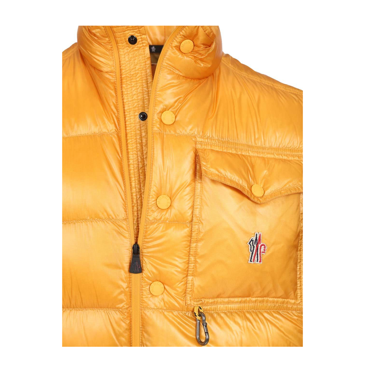 Yellow Nylon Sleeveless Uychi Down Jacket