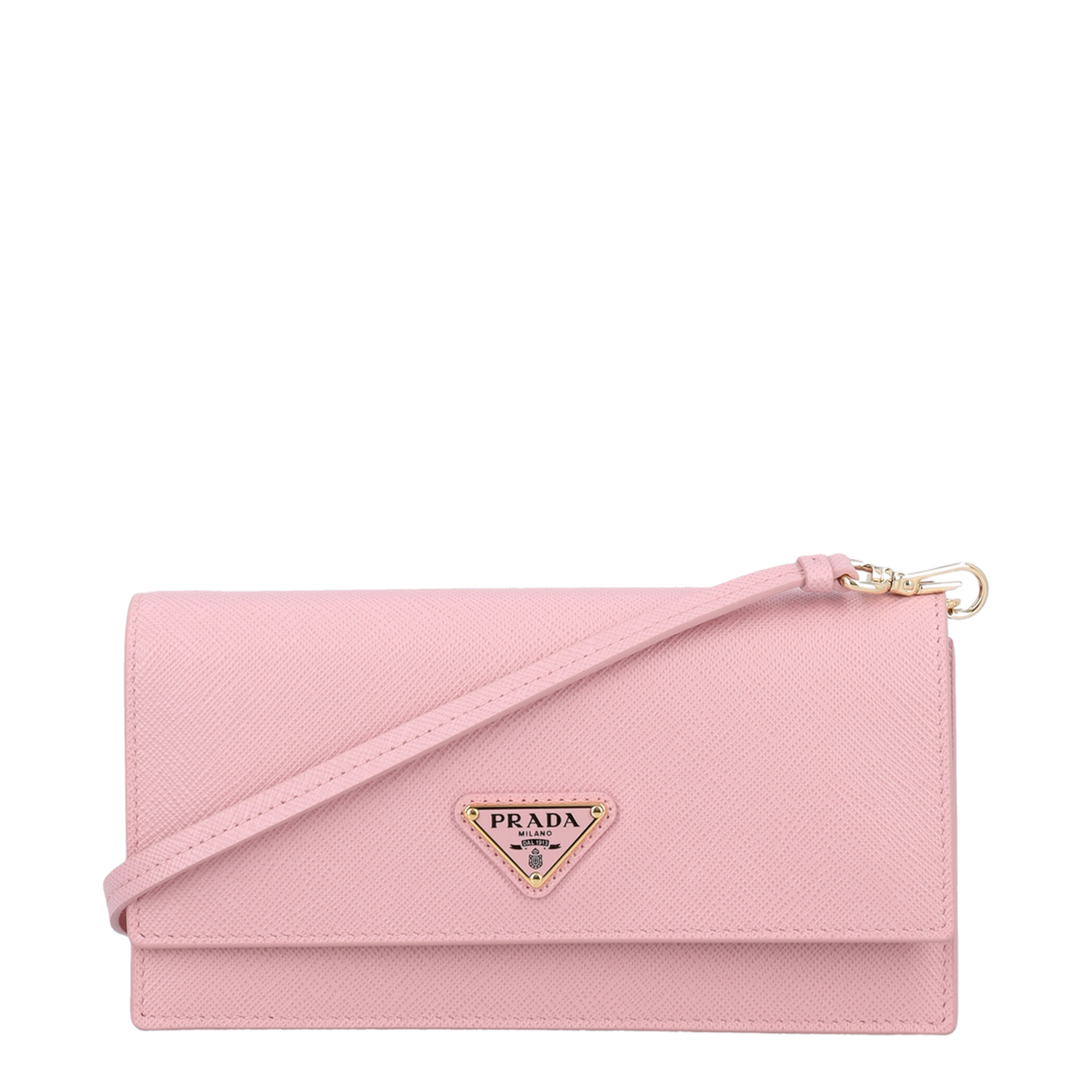 Pink Leather Clutch