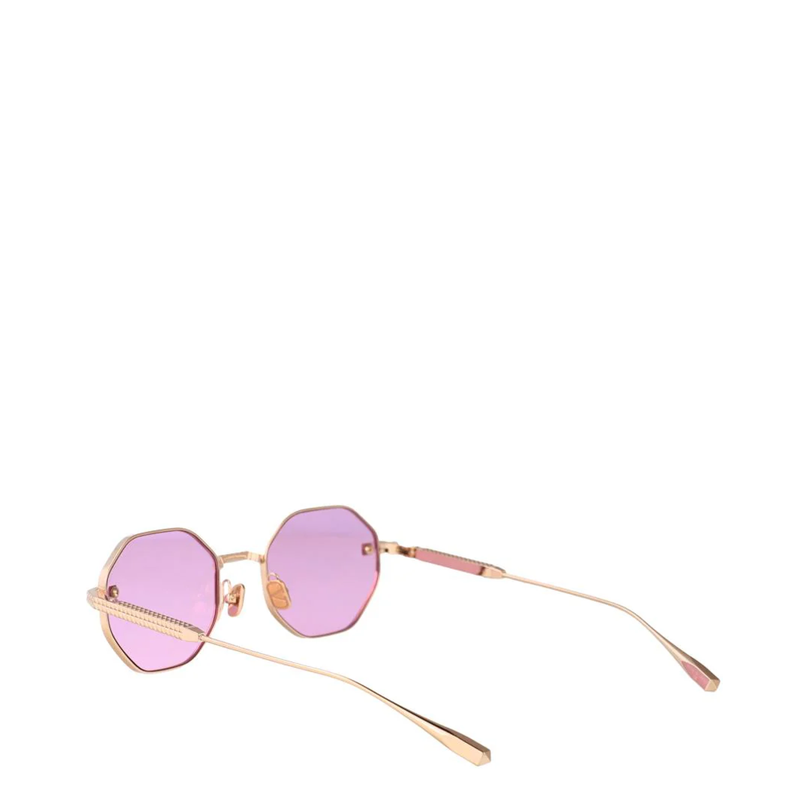 Octagonal Frame Pink Lens Sunglasses