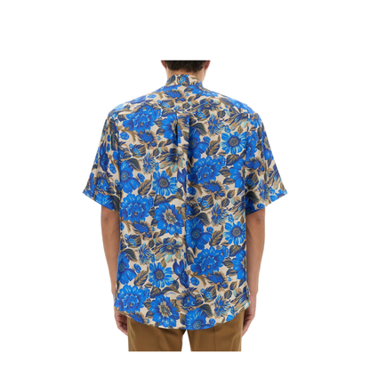 Blue Flowers Allover Print Shirt