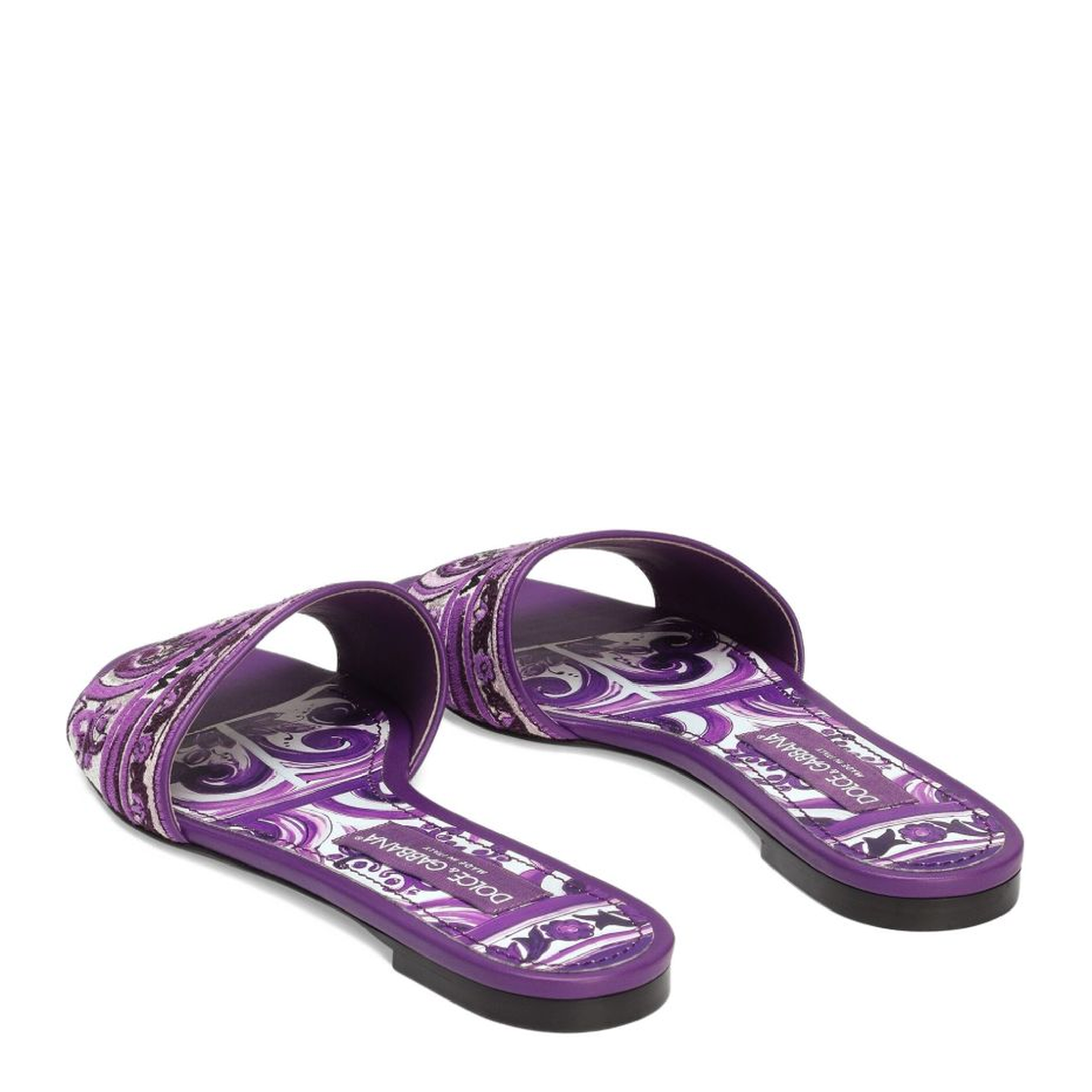 Embroidered Slides in Multicolor