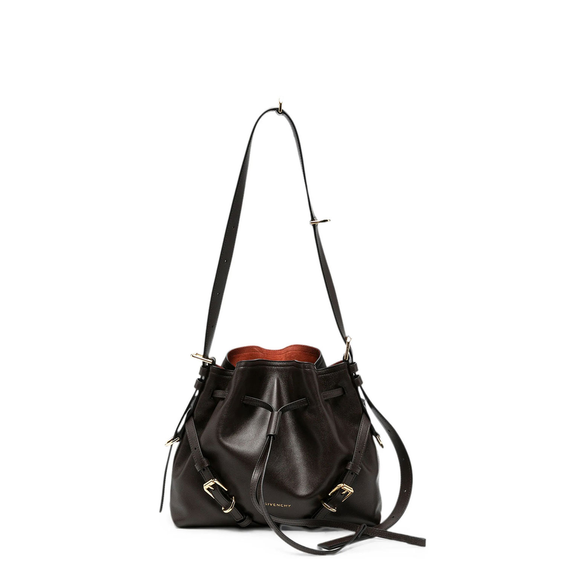 Voyou Small Calfskin Bucket Bag - Brown