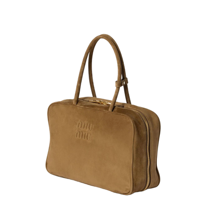 Beau Suede Medium Shoulder Bag Brown