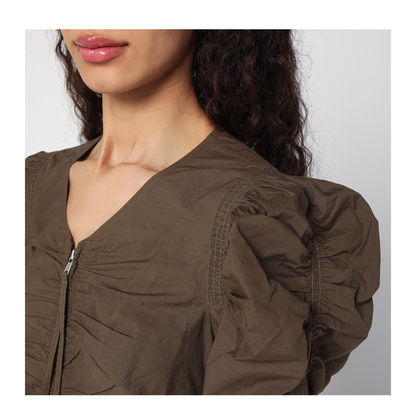 MAYFEYR - Isabel Marant Etoile - Briali Mini Dress With Green Khaki Zip - 25PRO0685FAC1J06E67KI