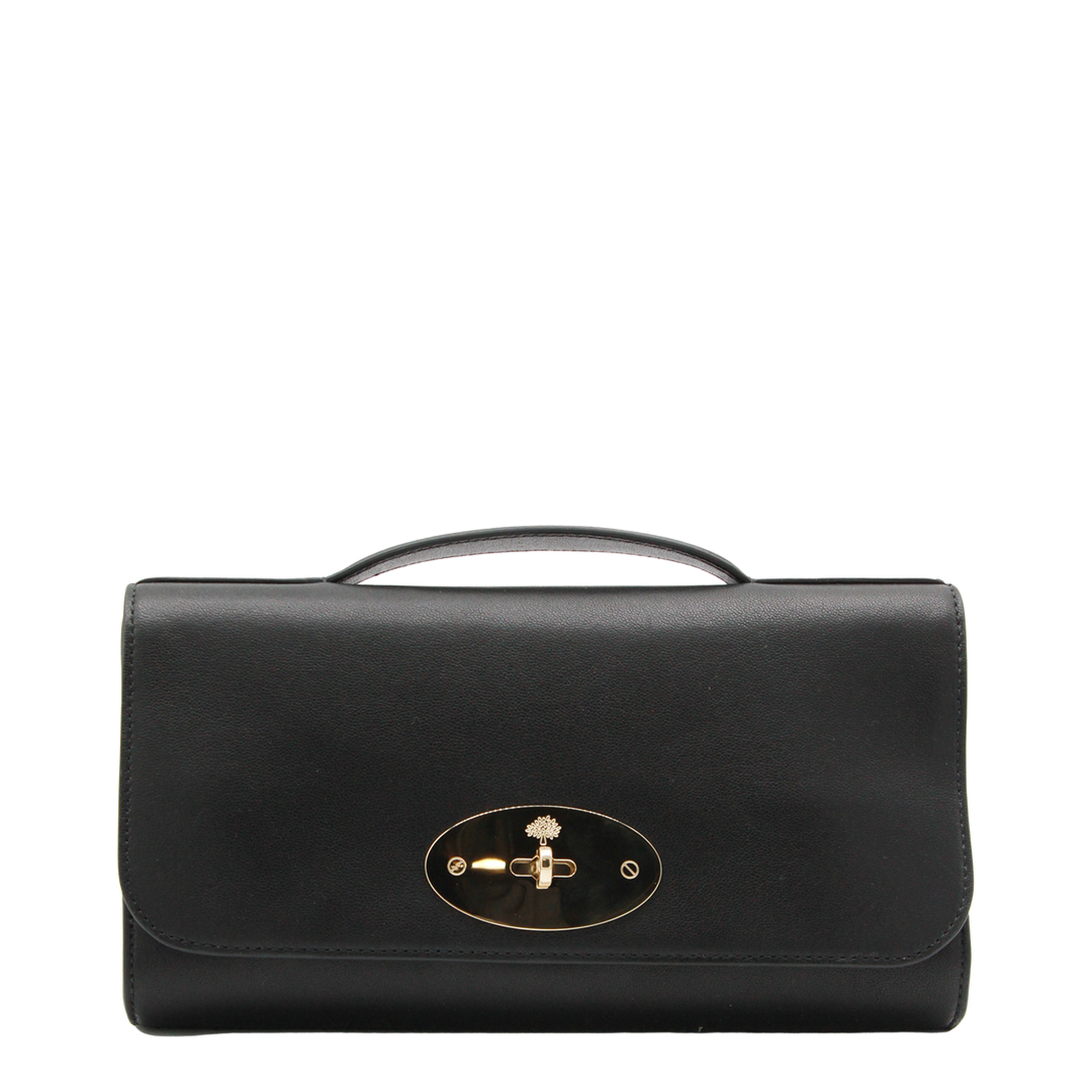 Lily Quilted Nappa Clutch - Black