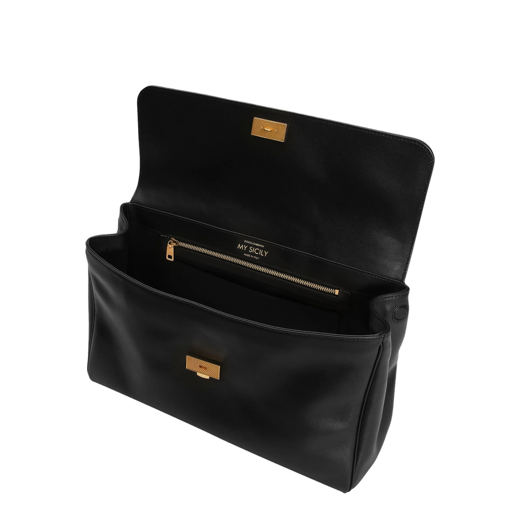 Maxi My Sicily Handbag in Plongé Calfskin