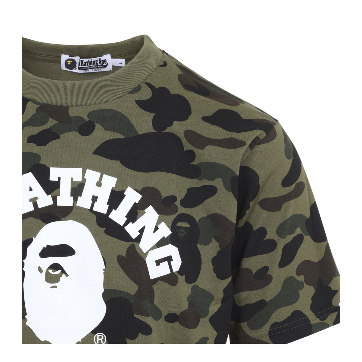 MAYFEYR - A Bathing Ape - 1St Camo College T Shirt - 001CSM801006MGREEN