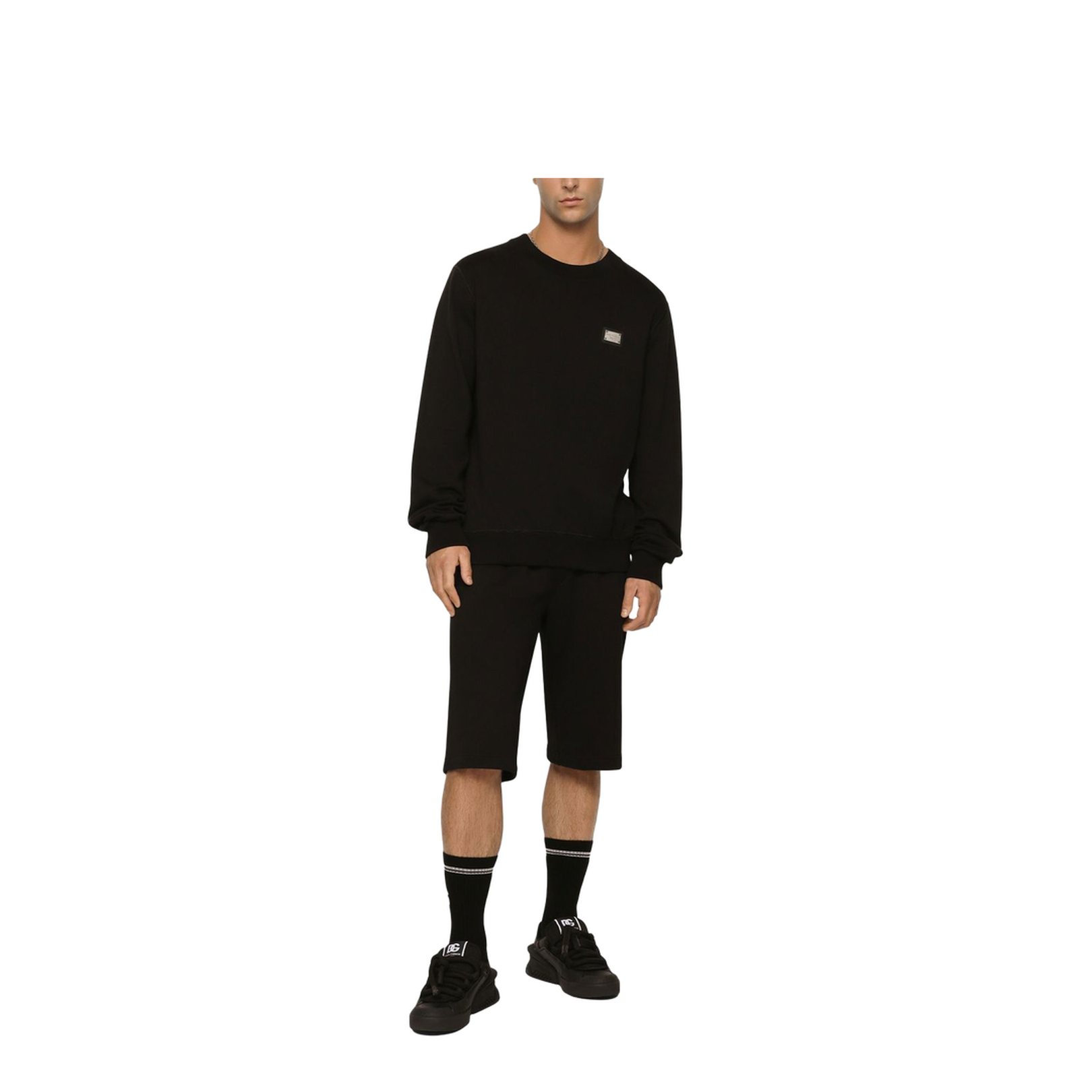 Jersey Sweatshirt with Branded Tag