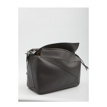 Large Puzzle Bag in Supple Grained Calfskin Brown