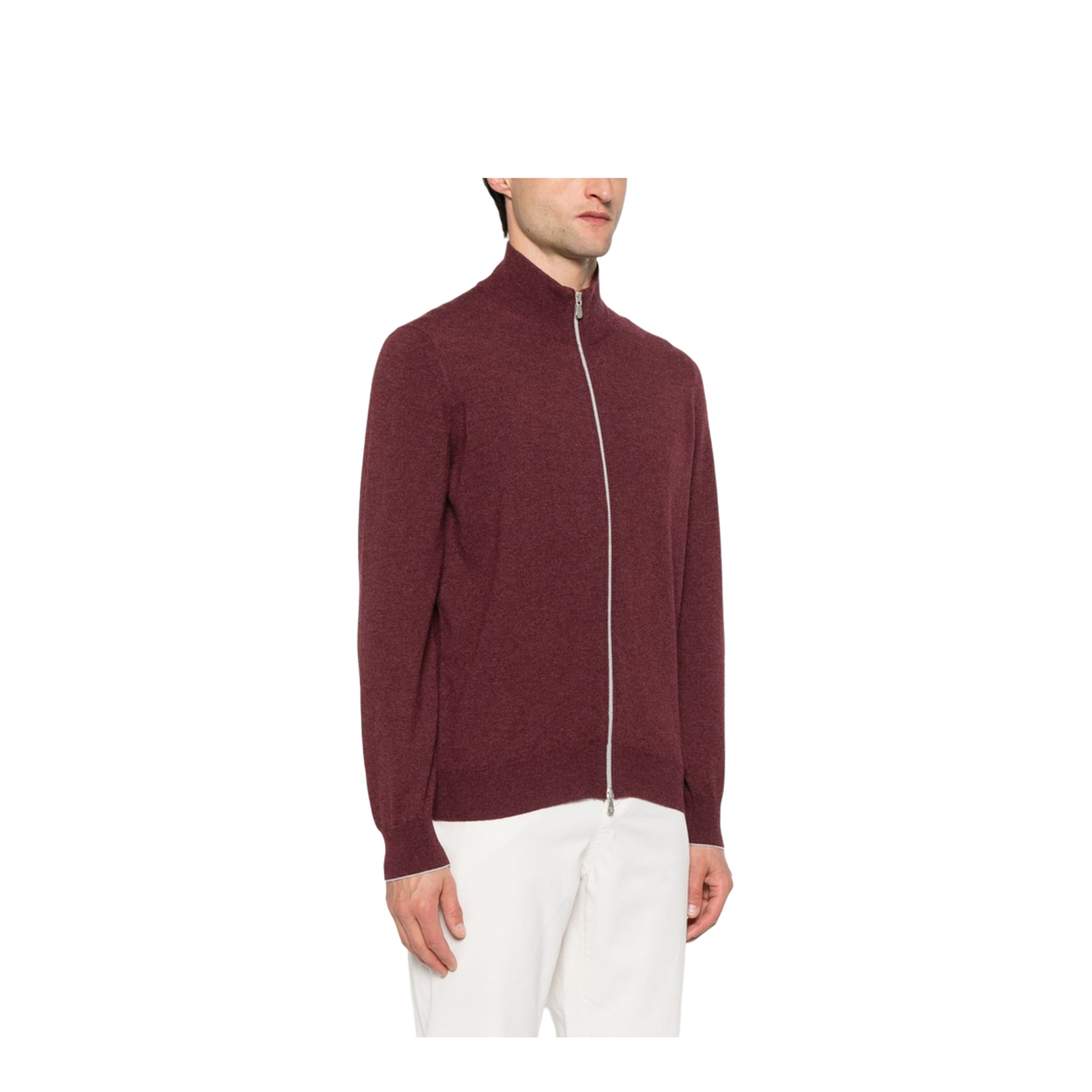 Cashmere Zipped Cardigan