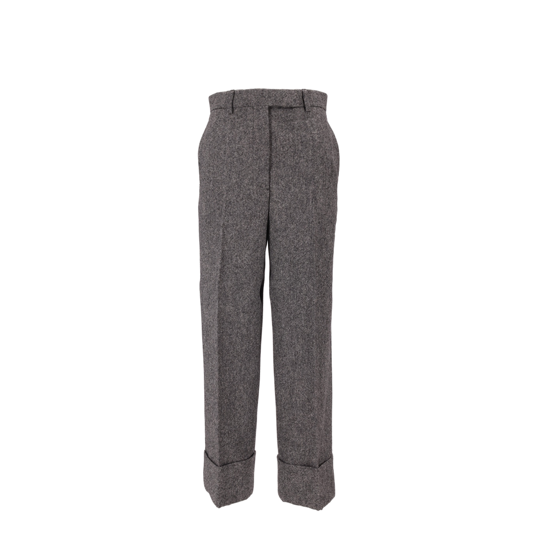 MAYFEYR - Thom Browne - High Waisted Wide Leg Trouser In Solid Donegal Tweed - FTC444A05385980