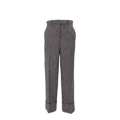 MAYFEYR - Thom Browne - High Waisted Wide Leg Trouser In Solid Donegal Tweed - FTC444A05385980