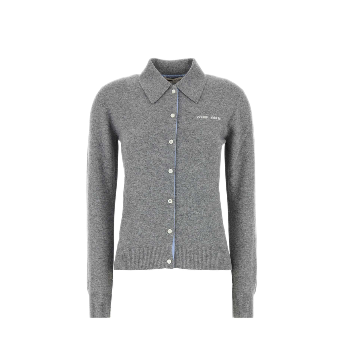 MAYFEYR - Miu Miu - Grey Cashmere Cardigan - MMF934SOOO15Z1F0031