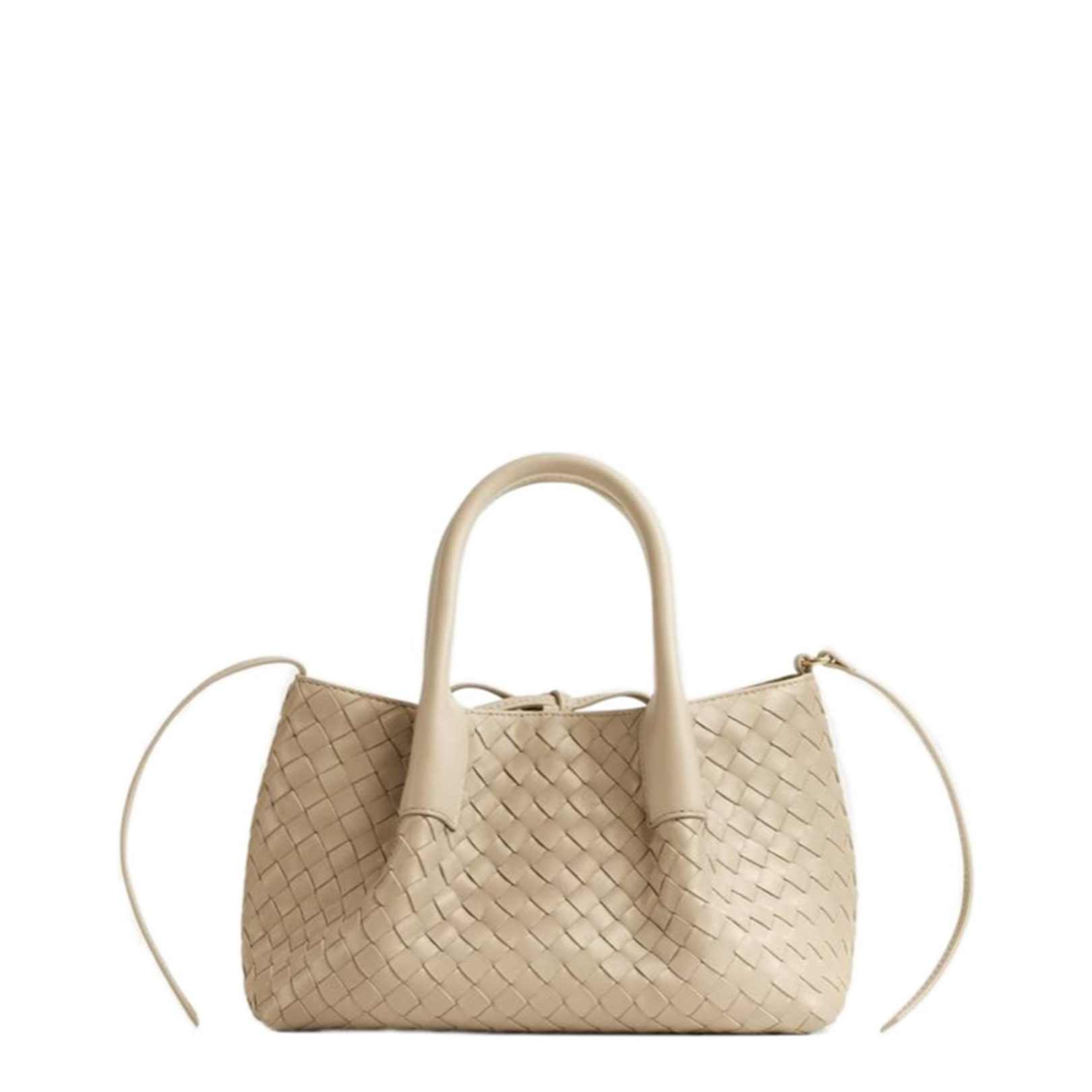 Pinacoteca Small Leather Tote Bags - Beige