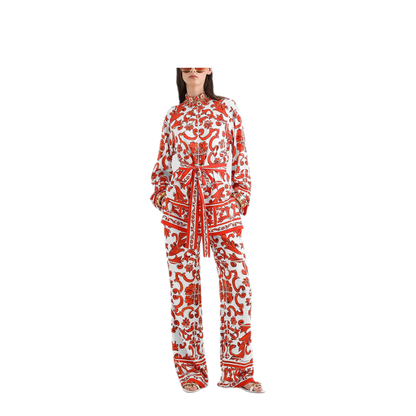 MAYFEYR - Dolce & Gabbana - Majolica-Print Silk Charmeuse Shirt - F7BM9TGDDRJS9000