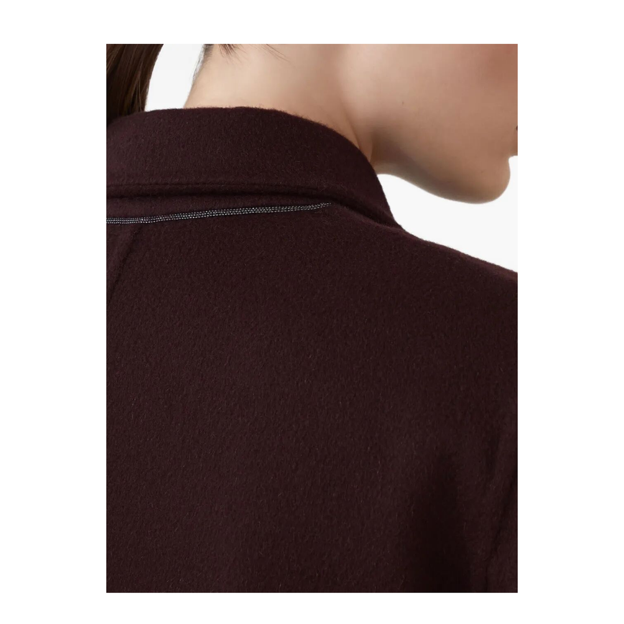 MAYFEYR - Brunello Cucinelli - Hand-Crafted Coat In Cashmere Double Beaver Cloth With Monili - MD5039895