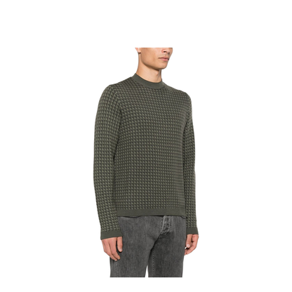 Jacquard Virgin-Wool Jumper with Repeated Eagle Motif