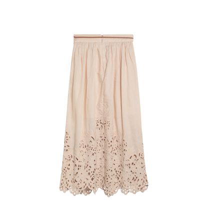 MAYFEYR - Zimmermann - Wylie Cream Colored Midi Skirt - 1745SRS251LICR