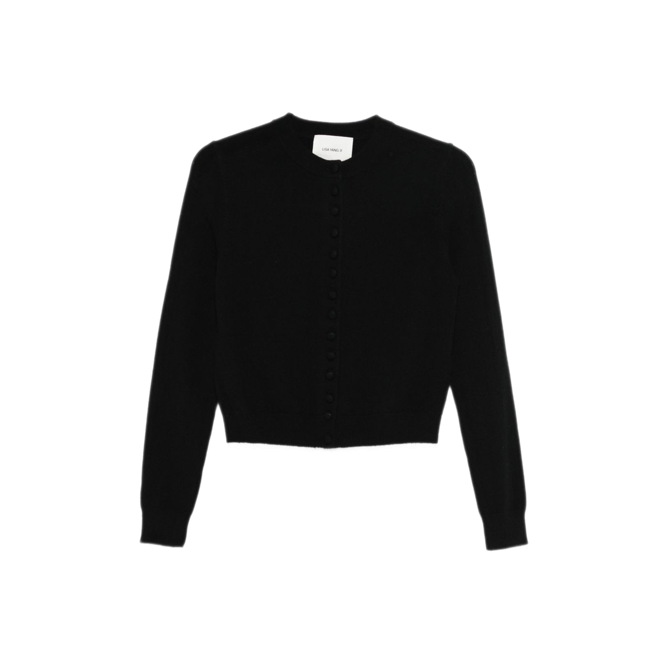 MAYFEYR - Lisa Yang - Black Cashmere Cropped Sweater - 2025503BL