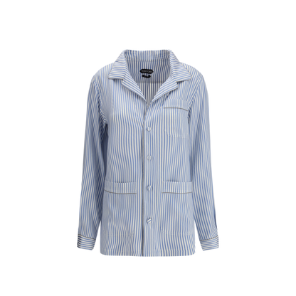 MAYFEYR - Tom Ford - Striped Silk Pj Shirt - CA3335FAX1712UWE
