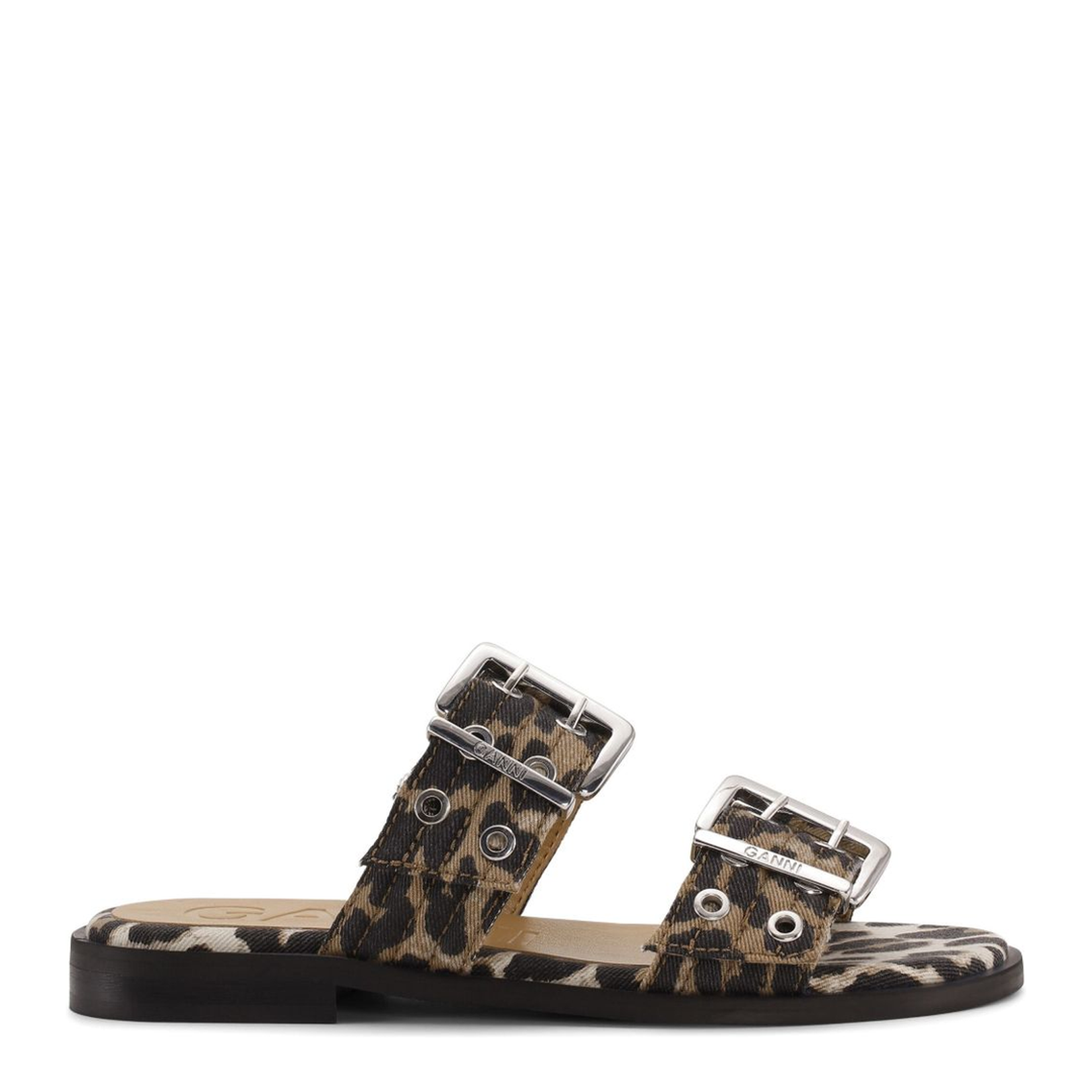 Buckle Leopard Print Sandals