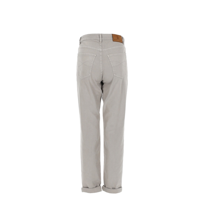 MAYFEYR - Brunello Cucinelli - Logo-Embroidered Five-Pocket Trousers - M277PD3210C7500