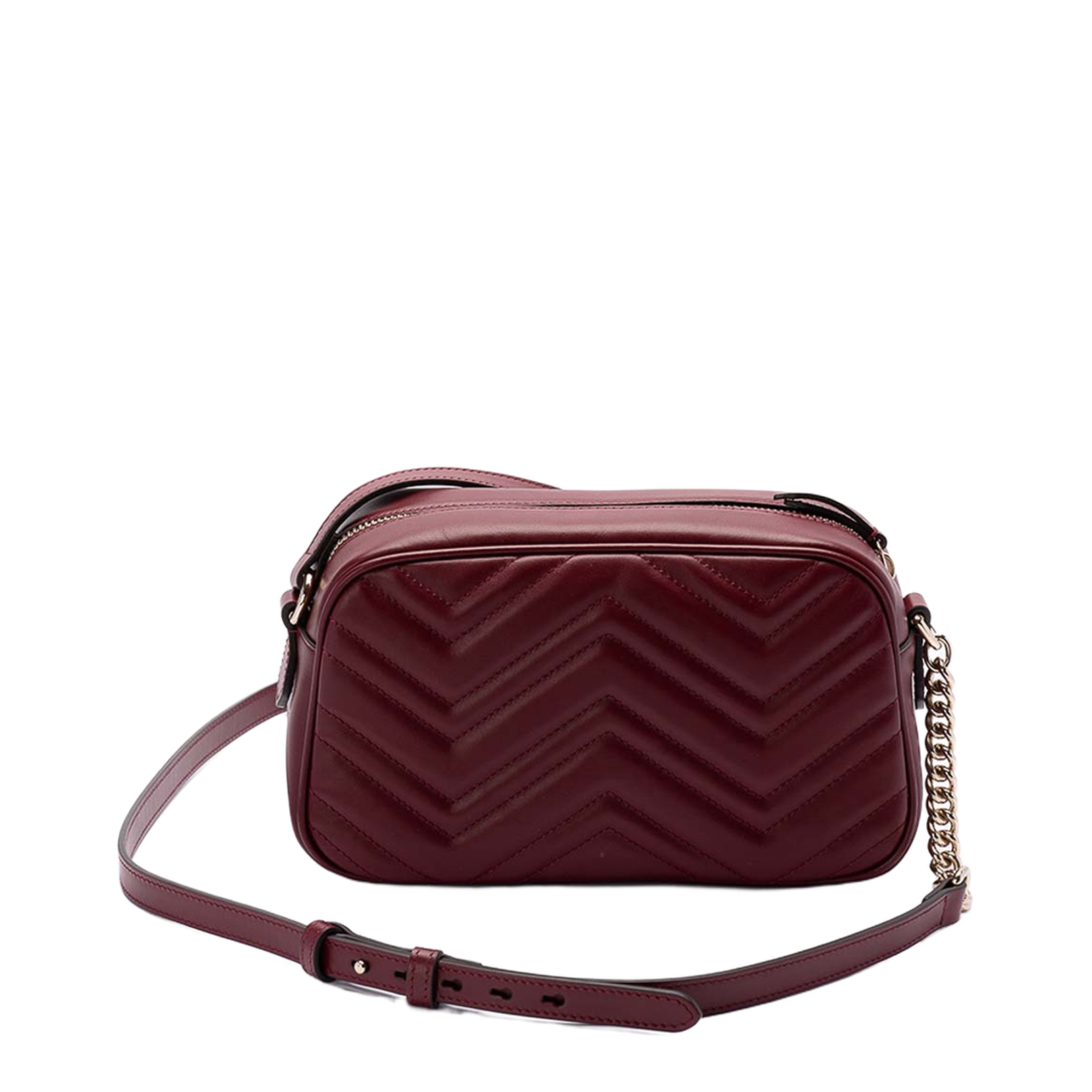 GG Marmont Small Leather Camera Bag - Burgundy
