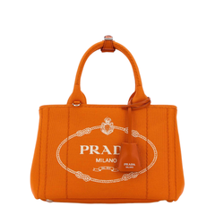 Jardinière Small Cotton Canvas Handbags - Papaya (Orange)