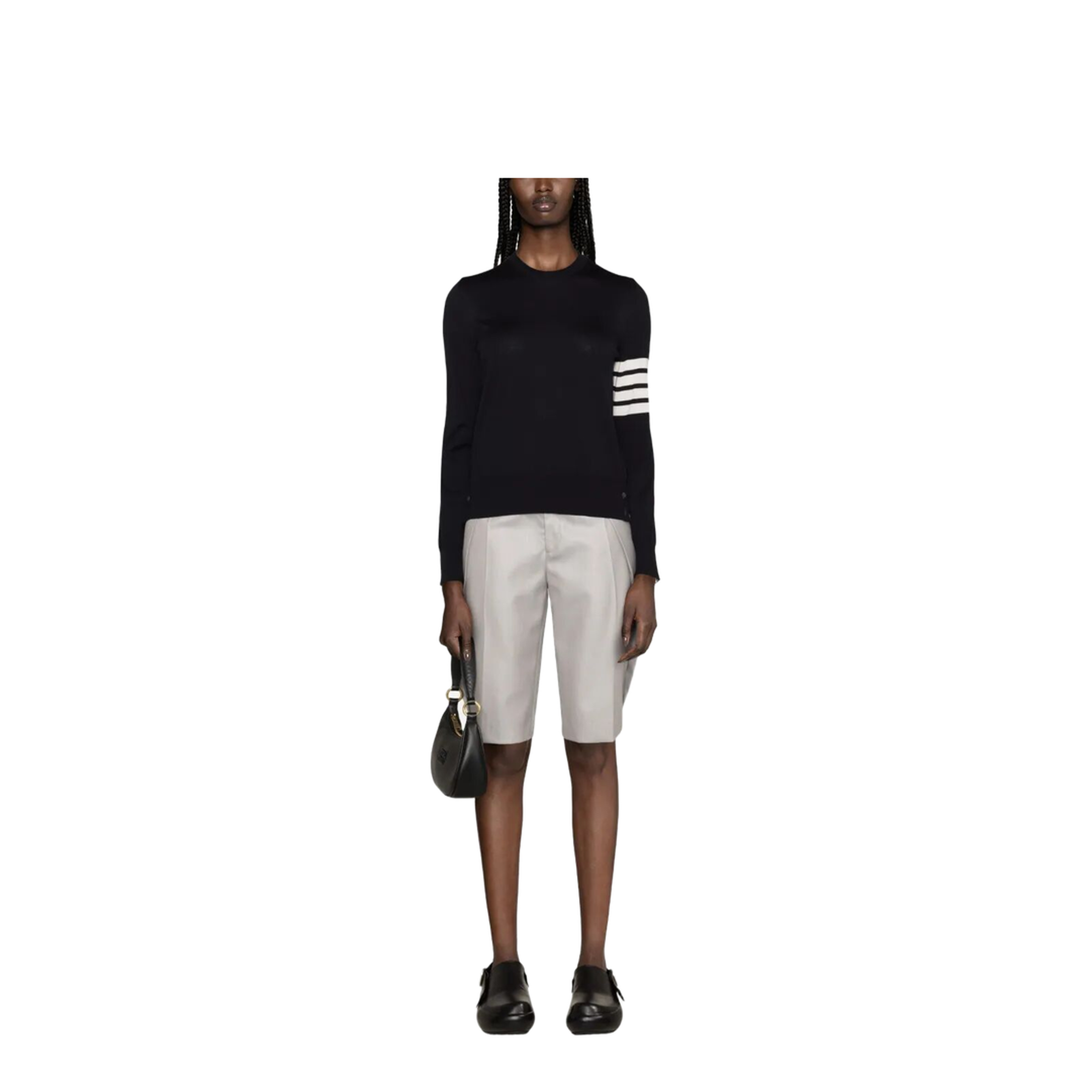 MAYFEYR - Thom Browne - Wool 4-Bar Relaxed Pullover - FKA280AY1014