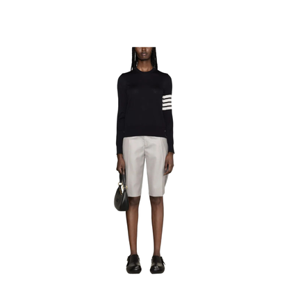 MAYFEYR - Thom Browne - Wool 4-Bar Relaxed Pullover - FKA280AY1014
