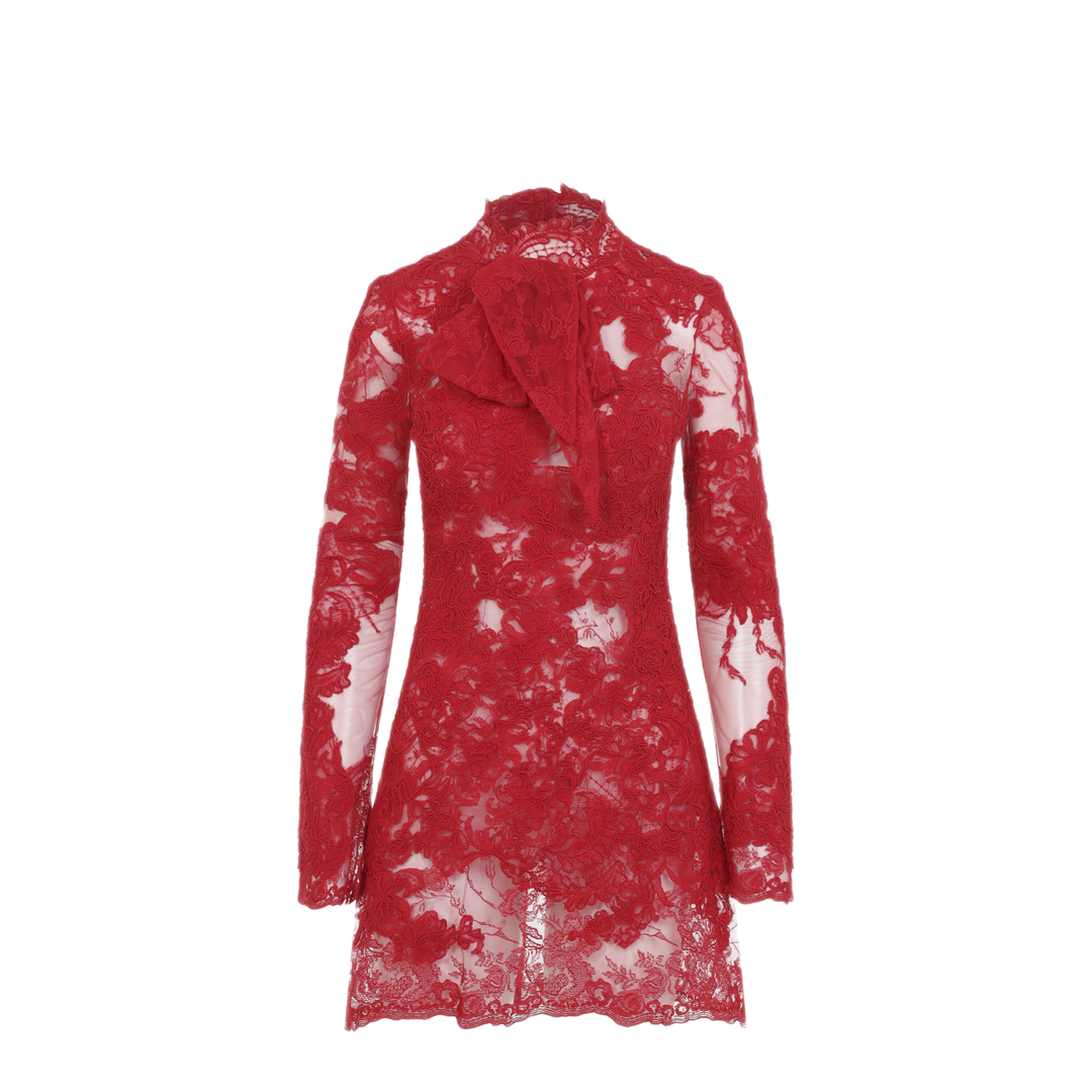 MAYFEYR - Ermanno Scervino - Scarlet Lace Mini Dress - D492Q725APZBD91559